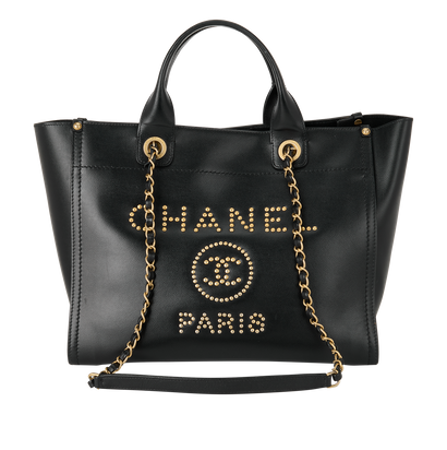Deauville 2-Way, &pound;2,200, Handbags, Black, Caviar Leather, Front view